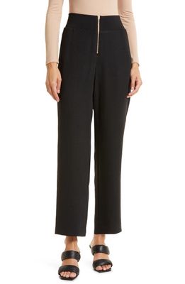 Donna Karan New York Crepe Zip-Up Pants in Black