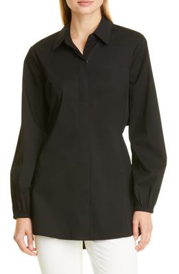 Donna Karan New York Signature Cutout Shirt in Black