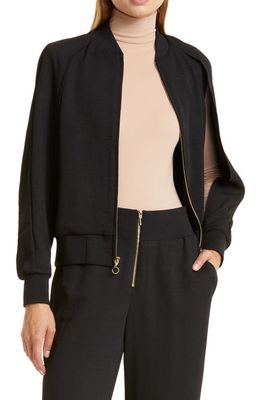 Donna Karan New York Slash Sleeve Recycled Crepe Jacket in Black