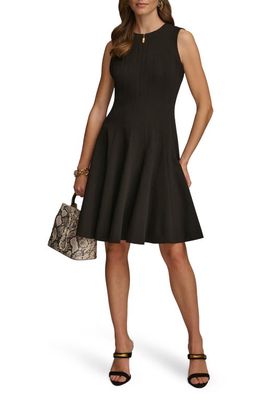 Donna Karan New York Sleeveless Fit & Flare Dress in Black