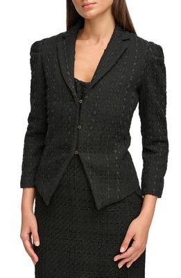 Donna Karan New York Tweed Blazer in Black