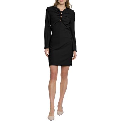 DONNA MORGAN FOR MAGGY Kyhle Cutout Long Sleeve Dress in Black 