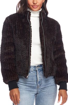 DONNA SALYERS FABULOUS FURS 11th Avenue Faux Fur Bomber Jacket in Whiskey
