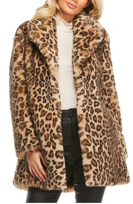 DONNA SALYERS FABULOUS FURS Le Mink Faux Fur Jacket in Leopard 