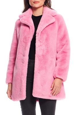 DONNA SALYERS FABULOUS FURS Le Mink Faux Fur Jacket in Light Pink
