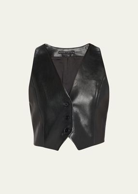 Donna Vegan Leather Vest