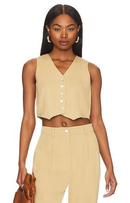 DONNI. Cropped Vest in Beige