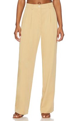 DONNI. Pleated Pant in Beige