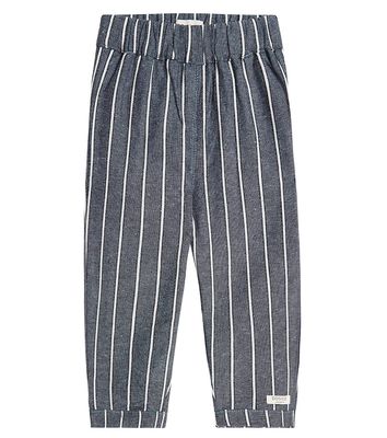 Donsje Baby Mink striped cotton and linen pants