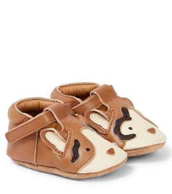Donsje Baby Spark Calico Cat leather shoes
