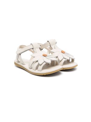 Donsje daisy-appliqué leather sandals - Neutrals