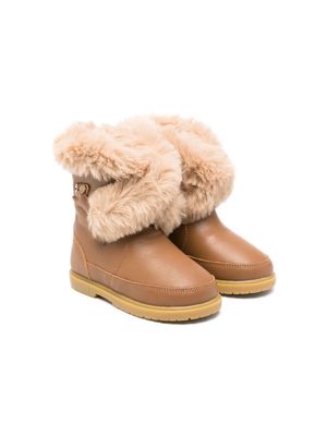 Donsje faux-fur ankle boots - Brown