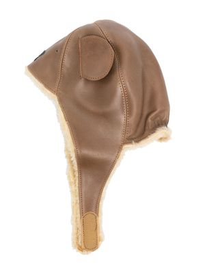 Donsje faux shearling-lined pull-on hat - Brown