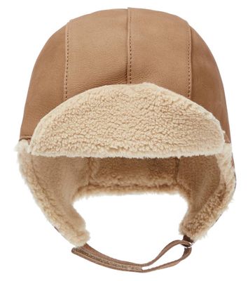 Donsje James faux fur and leather hat