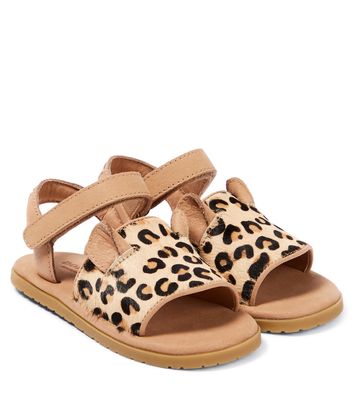 Donsje Lara leopard-print leather sandals
