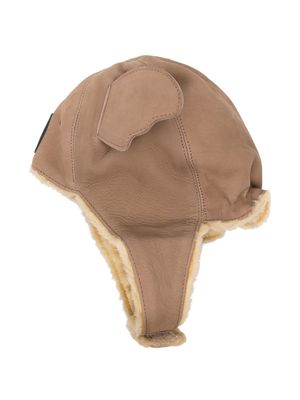 Donsje leather faux-fur animal hat - Brown
