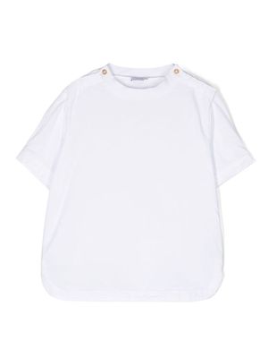 Donsje logo-embroidered organic-cotton T-shirt - White