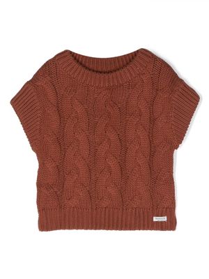 Donsje Mylli cable-knit cotton vest - Brown