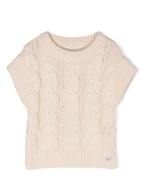 Donsje Mylli cable-knit cotton vest - Neutrals