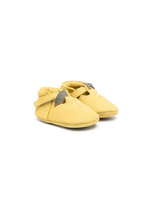 Donsje Nanoe leather crib shoes - Yellow