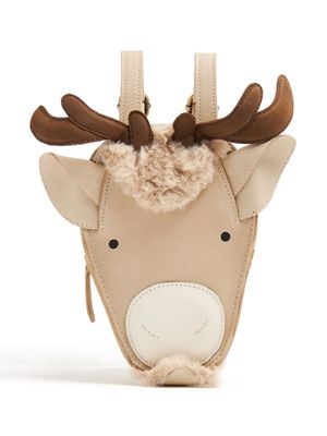 Donsje reindeer leather backpack - Neutrals