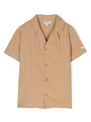Donsje Sankt logo-tag short-sleeve shirt - Brown