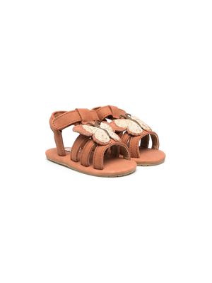 Donsje Tuti Sky butterfly-motif leather sandals - Brown