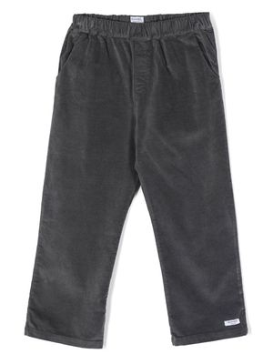 Donsje velvet-effect elasticated trousers - Grey