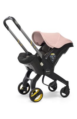 Doona Convertible Infant Car Seat/Compact Stroller System with Base in Blush Pink