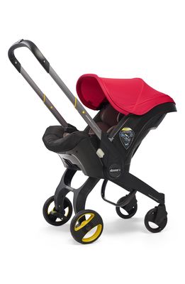 Doona Convertible Infant Car Seat/Compact Stroller System with Base in Flame Red