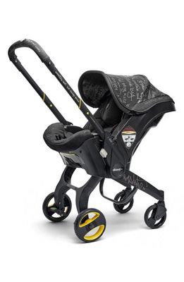 Doona x Vashtie Convertible Infant Car Seat/Compact Stroller System with Base in Limited Edition Black