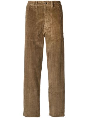 Doppiaa corduroy straight-leg trousers - Brown