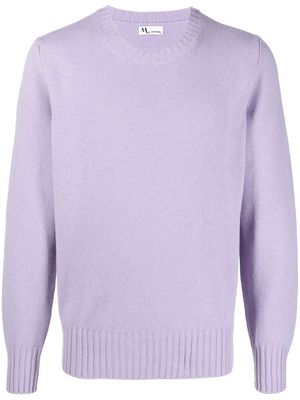 DOPPIAA crew neck knitted sweater - Purple