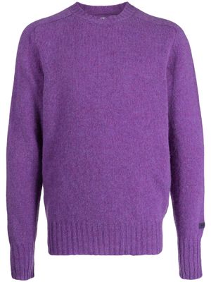 Doppiaa crew-neck virgin wool jumper - Purple