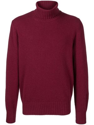 Doppiaa knitted roll-neck jumper - Red