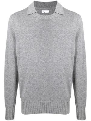 Doppiaa knitted round-neck jumper - Grey