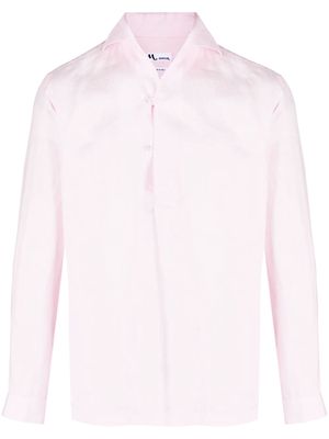 Doppiaa long-sleeve linen shirt - Pink