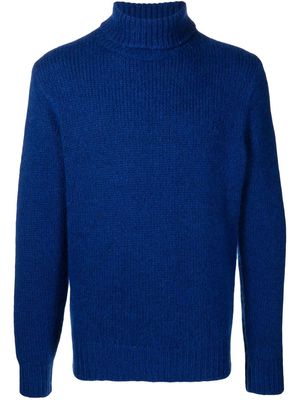 Doppiaa roll-neck knit jumper - Blue