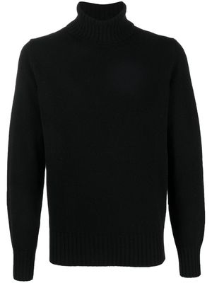 DOPPIAA roll neck knitted sweater - Black