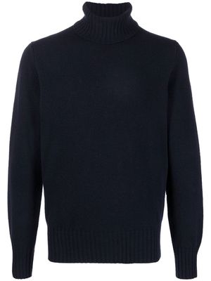 DOPPIAA roll neck knitted sweater - Blue