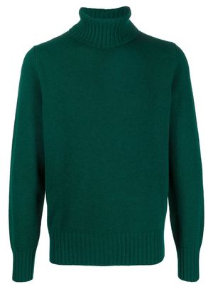 DOPPIAA roll neck knitted sweater - Green