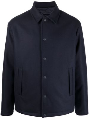 Doppiaa wool-blend buttoned coat - Blue