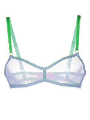 Dora Larsen tulle transparent-design bra - Purple