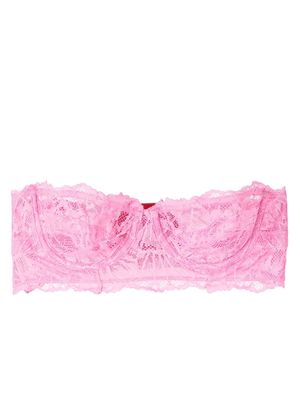 Dora Larsen Vita floral-lace strapless bra - Pink