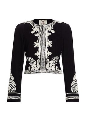 Dori Embroidered Cropped Jacket