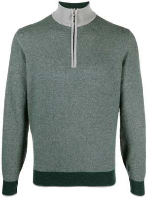 Doriani Cashmere half-zip cashmere jumper - Green