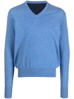 Doriani Cashmere V-neck cashmere sweater - Blue