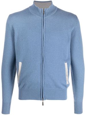 Doriani Cashmere zip-up cashmere jumper - Blue