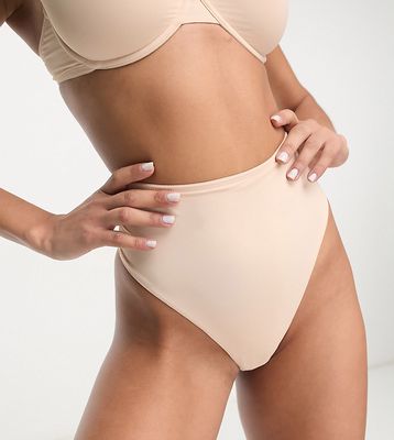 Dorina Evelyn high leg contour shaping thong in biscuit-Neutral