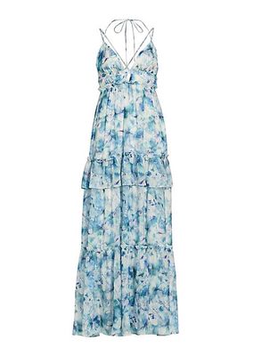 Doris Silk Floral Maxi Dress